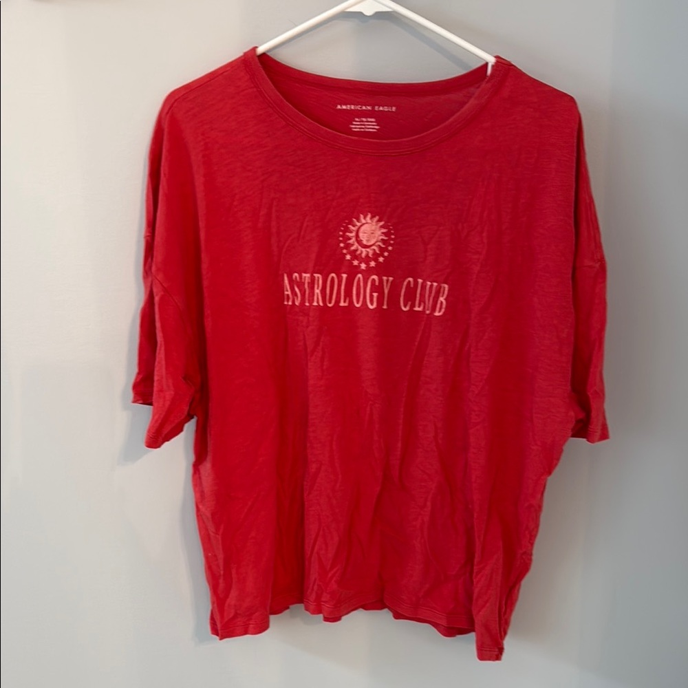 American Eagle Outfitters Red Astrology Club Crop Top